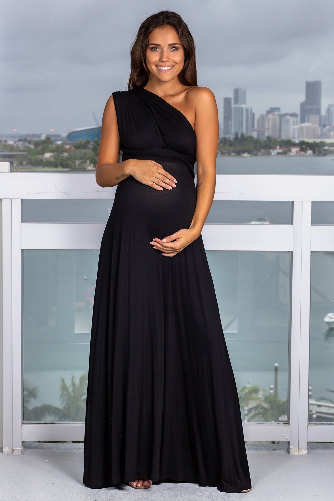 black tie maternity dress